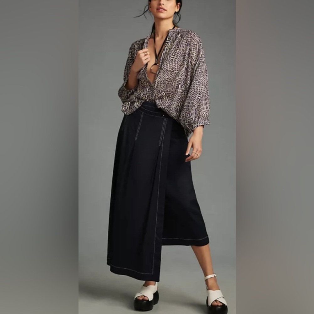 Pilcro Patterned Blouse - Black and White